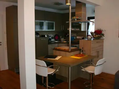 Küche/Küchenzeile in der Unterkunft Ferienwohnung Krause