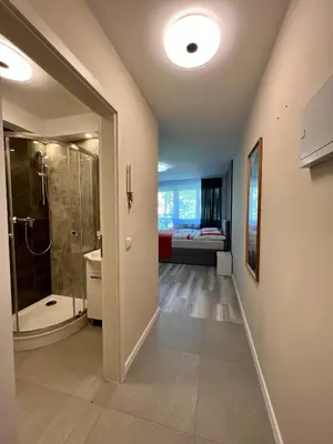 Ein Badezimmer in der Unterkunft Apartment am Stadtbach by Aux Property