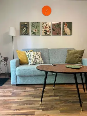 Ein Sitzbereich in der Unterkunft Ferienwohnung Mazur
