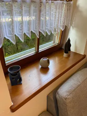 Ein Sitzbereich in der Unterkunft Ferienwohnung Hochfelln