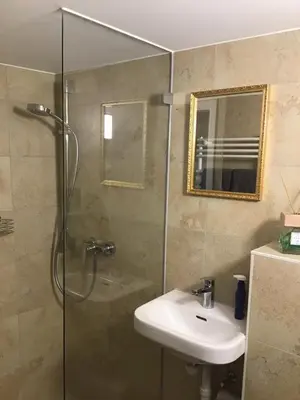 Ein Badezimmer in der Unterkunft Ferienwohnung Lechraum in Landsberg am Lech