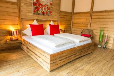 Ein Bett oder Betten in einem Zimmer der Unterkunft Hotel - Restaurant Eberlwirt