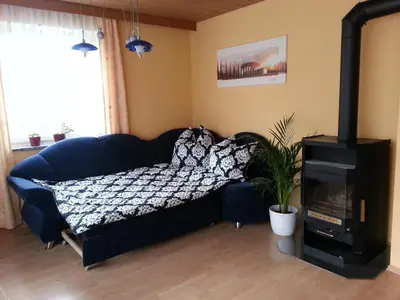Ein Sitzbereich in der Unterkunft Ferienwohnung Beate 1