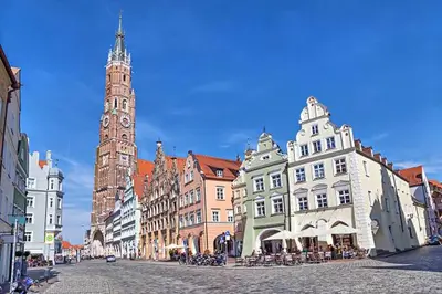Ein allgemeiner Blick auf Landshut oder ein Stadtblick von der Ferienwohnung aus