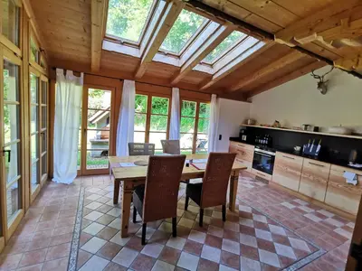 Küche/Küchenzeile in der Unterkunft Landhaus Am Arzbach