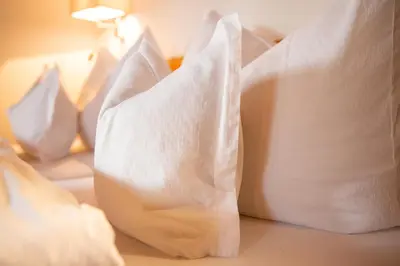 Ein Bett oder Betten in einem Zimmer der Unterkunft Landhaus Am Arzbach