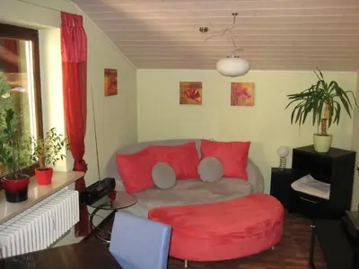 Ein Sitzbereich in der Unterkunft Ferienwohnung Moser Brunhilde