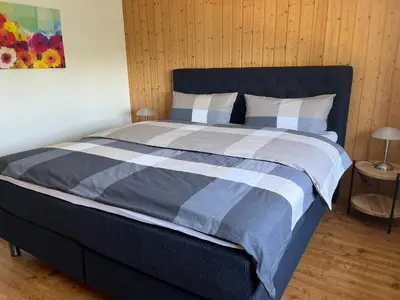 Ein Bett oder Betten in einem Zimmer der Unterkunft Schöner Ausblick