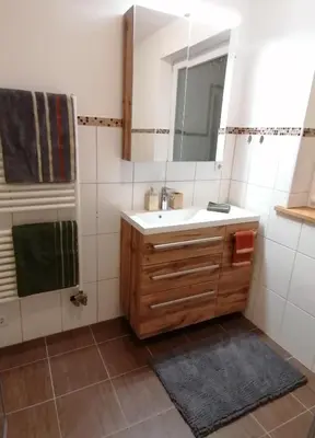Ein Badezimmer in der Unterkunft Ferienwohnung Bauer