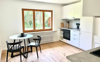 Küche/Küchenzeile in der Unterkunft Bungalow in Rottachs Bestlage