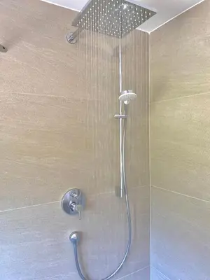 Ein Badezimmer in der Unterkunft Bungalow in Rottachs Bestlage