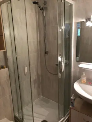 Ein Badezimmer in der Unterkunft Ferienwohnung Wasserfall
