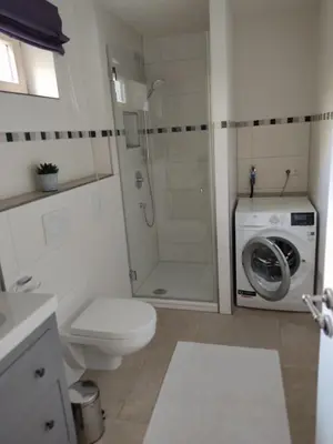 Ein Badezimmer in der Unterkunft Ferienwohnung mit Herz