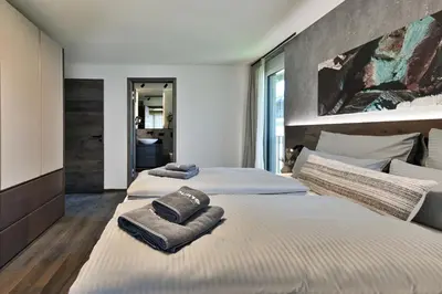 Ein Bett oder Betten in einem Zimmer der Unterkunft BergCrystal