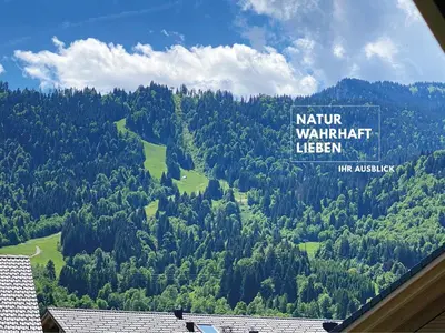Ein allgemeiner Bergblick oder ein Berglick von der Ferienwohnung aus