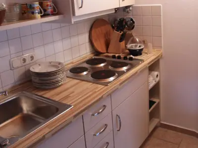 Küche/Küchenzeile in der Unterkunft Adersberger Annemarie - Ferienwohnung