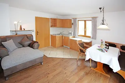 Küche/Küchenzeile in der Unterkunft Gästehaus Dreitorspitz