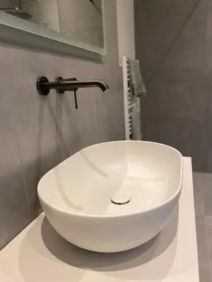 Ein Badezimmer in der Unterkunft Das Bad Wiessee 22
