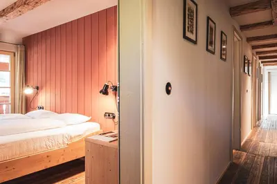Ein Bett oder Betten in einem Zimmer der Unterkunft STUBN in der Frasdorfer Hütte