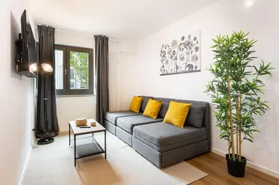 Ein Sitzbereich in der Unterkunft Urban Apartment with 2 Bedrooms