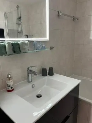 Ein Badezimmer in der Unterkunft Ferienwohnung Inselblick
