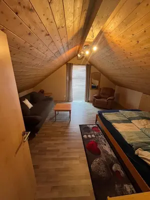 Ein Sitzbereich in der Unterkunft Ferienhaus Stefanie