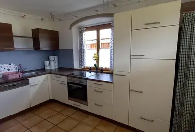 Küche/Küchenzeile in der Unterkunft Ferienwohnung Schelzke