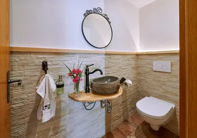 Ein Badezimmer in der Unterkunft Bauernhof Berndlhof Obing