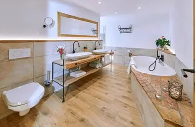 Ein Badezimmer in der Unterkunft Bauernhof Berndlhof Obing
