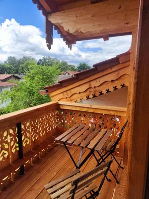 Ein Balkon oder eine Terrasse in der Unterkunft Chiemseehof