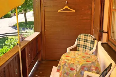 Ein Balkon oder eine Terrasse in der Unterkunft Ferienwohnung Sonnenschein