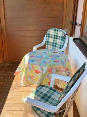 Ein Sitzbereich in der Unterkunft Ferienwohnung Sonnenschein