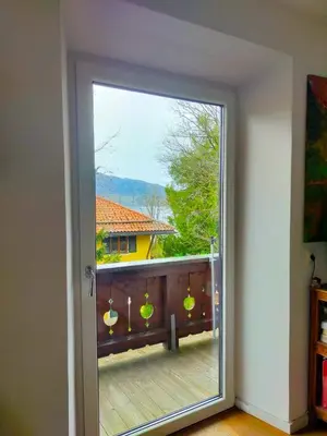 Ein Balkon oder eine Terrasse in der Unterkunft Ferienwohnung 