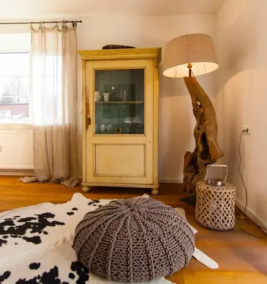 Ein Bett oder Betten in einem Zimmer der Unterkunft Ferienwohnung 
