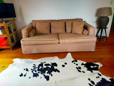 Ein Sitzbereich in der Unterkunft Ferienwohnung 