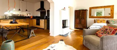 Küche/Küchenzeile in der Unterkunft Ferienwohnung 