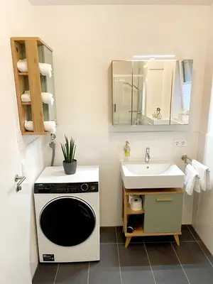 Ein Badezimmer in der Unterkunft Ferienwohnung Am Kofel