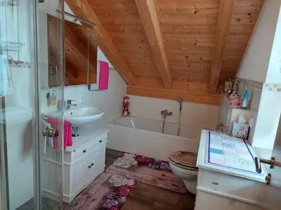 Ein Badezimmer in der Unterkunft Ferienwohnung Abendrot