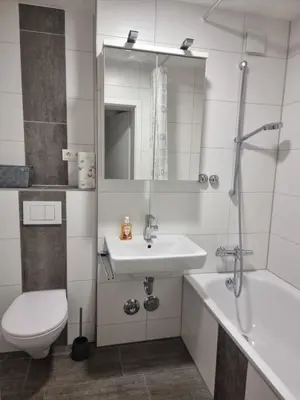 Ein Badezimmer in der Unterkunft Ferienwohnung Kuhsee