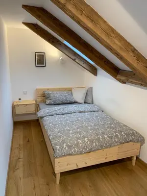 Ein Bett oder Betten in einem Zimmer der Unterkunft Zentrale 1-Zimmer-Wohnung in der Altstadt