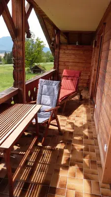 Ein Sitzbereich in der Unterkunft Georgihof Ferienwohnungen