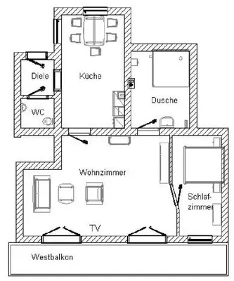 Grundriss der Unterkunft Georgihof Ferienwohnungen