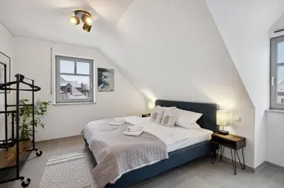 Ein Bett oder Betten in einem Zimmer der Unterkunft smooth living Apartments Augsburg Lechhausen - Free parking