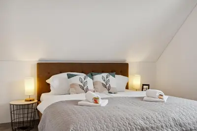 Ein Bett oder Betten in einem Zimmer der Unterkunft smooth living Apartments Augsburg Lechhausen - Free parking