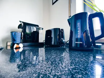 Kaffee-/Teezubehör in der Unterkunft smooth living Apartments Augsburg Lechhausen - Free parking