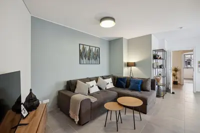Ein Sitzbereich in der Unterkunft smooth living Apartments Augsburg Lechhausen - Free parking