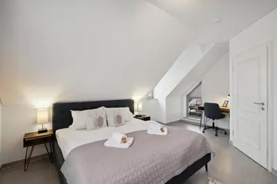 Ein Bett oder Betten in einem Zimmer der Unterkunft smooth living Apartments Augsburg Lechhausen - Free parking