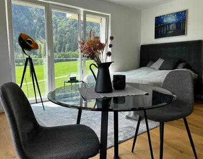 Ein Sitzbereich in der Unterkunft Appartement Louis