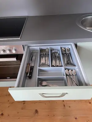 Küche/Küchenzeile in der Unterkunft Aich21