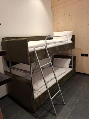 Ein Etagenbett oder Etagenbetten in einem Zimmer der Unterkunft Kurbad und Landhaus Siass